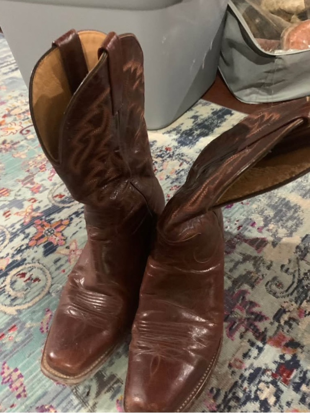 MOON SHINE Classic men’s 8 women’s 10 Brown Leather Western Boots